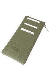 MPCUZ 102 Kadın Unisex, Hakiki Deri, Cüzdan Kartlık Haki