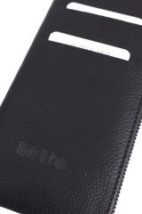 MPCUZ 102 Kadın Unisex, Hakiki Deri, Cüzdan Kartlık Siyah