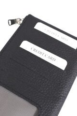 MPCUZ 102 Kadın Unisex, Hakiki Deri, Cüzdan Kartlık Siyah