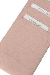 MPCUZ 102 Kadın Unisex, Hakiki Deri, Cüzdan Kartlık Pembe