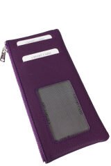 MPCUZ 102 Kadın Unisex, Hakiki Deri, Cüzdan Kartlık Mürdüm