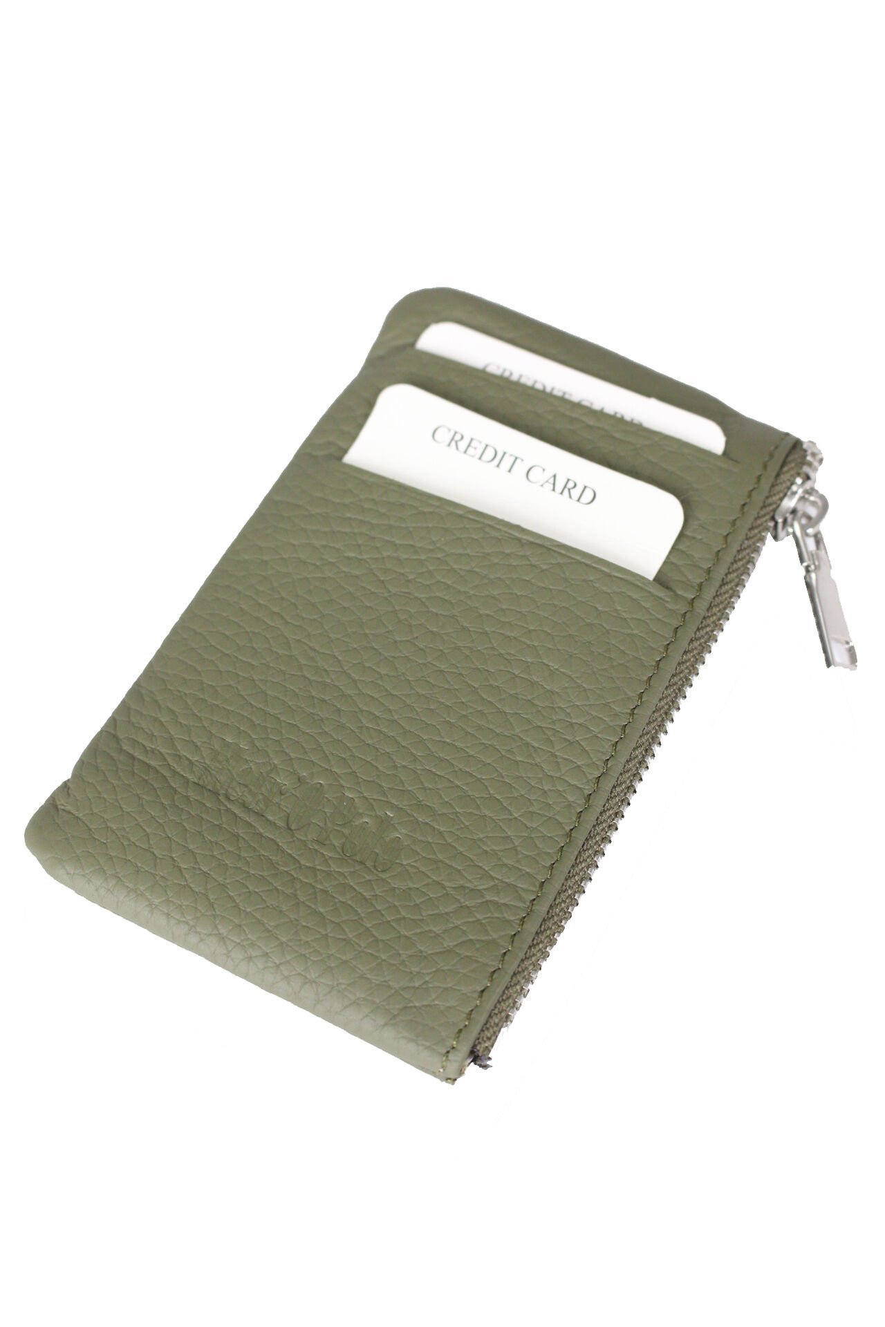 MPCUZ 101 Kadın Unisex, Hakiki Deri, Cüzdan Kartlık Haki