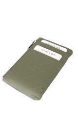 MPCUZ 101 Kadın Unisex, Hakiki Deri, Cüzdan Kartlık Haki