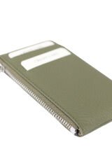 MPCUZ 101 Kadın Unisex, Hakiki Deri, Cüzdan Kartlık Haki