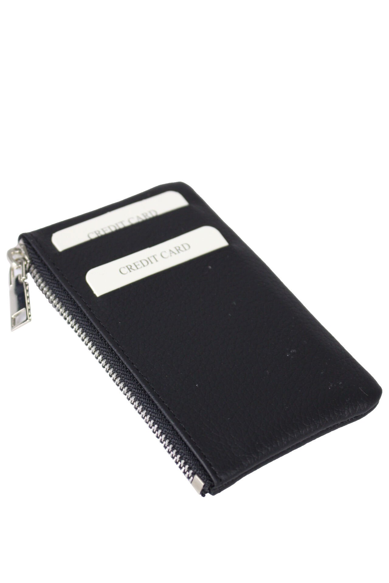 MPCUZ 101 Kadın Unisex, Hakiki Deri, Cüzdan Kartlık Siyah