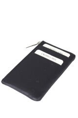 MPCUZ 101 Kadın Unisex, Hakiki Deri, Cüzdan Kartlık Siyah
