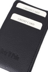 MPCUZ 101 Kadın Unisex, Hakiki Deri, Cüzdan Kartlık Siyah