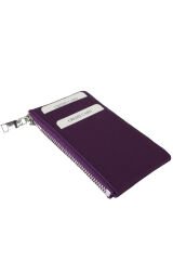 MPCUZ 101 Kadın Unisex, Hakiki Deri, Cüzdan Kartlık Mürdüm