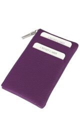 MPCUZ 101 Kadın Unisex, Hakiki Deri, Cüzdan Kartlık Mürdüm