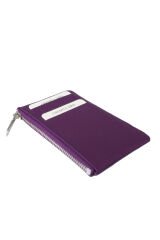 MPCUZ 101 Kadın Unisex, Hakiki Deri, Cüzdan Kartlık Mürdüm