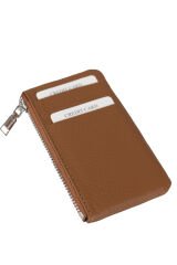 MPCUZ 101 Kadın Unisex, Hakiki Deri, Cüzdan Kartlık Taba