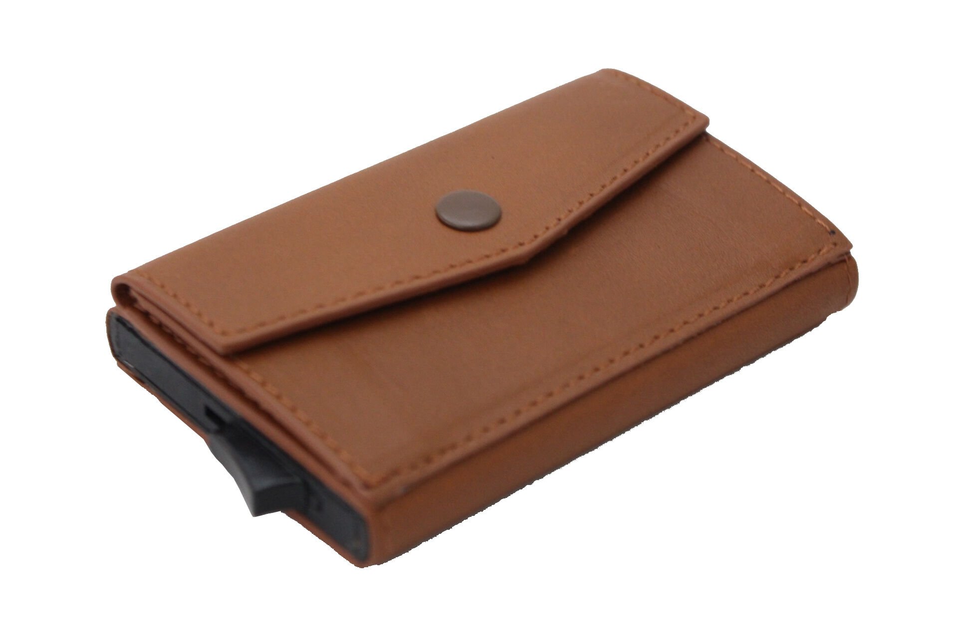 Gd 779-Düz Grande Hakiki Deri, Mekanizmalı, Erkek Cüzdan, Kartlık Taba