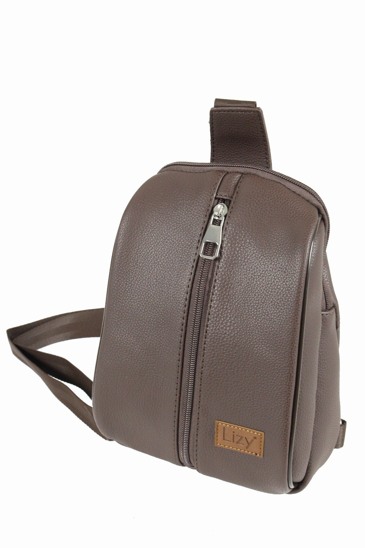 Lizy 1061 Suni Deri Unisex Body Bag, Omuz Çantası