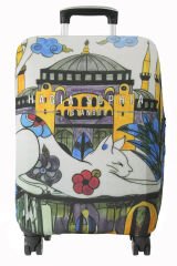 (My#121 Ayasofya / Hagia Sophia KEDİ) VALİZ İÇİN KILIF