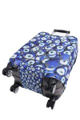 (My#41 Nazar Boncuk) VALİZ İÇİN KILIF Mavi - Orta Boy