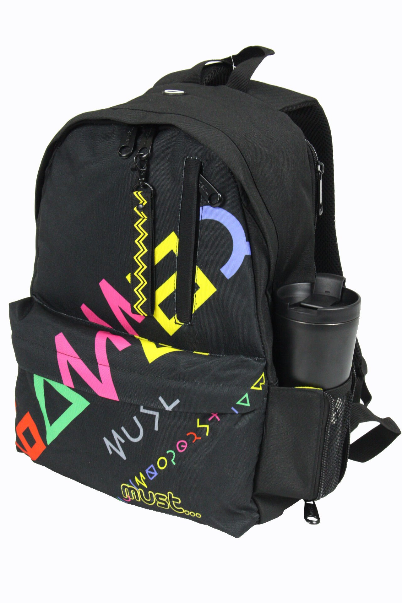 MUST 585059 Gamer Çift Cepli İlkokul Sırt Çantası-Siyah