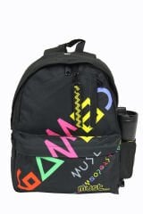 MUST 585059 Gamer Çift Cepli İlkokul Sırt Çantası-Siyah