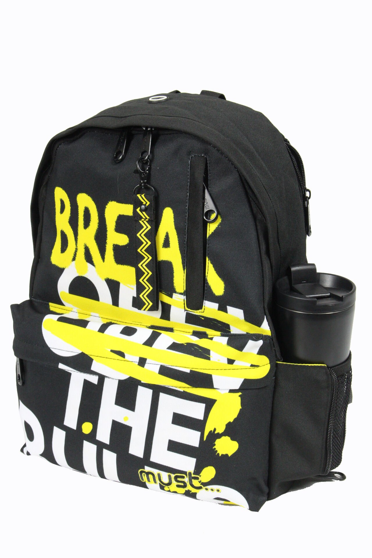 MUST 585055 Break The Rules Çift Cepli İlkokul Sırt Çantası-Siyah