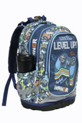 MUST 585192 Level Up Çift Cepli İlkokul Sırt Çantası-Siyah