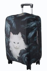 (My#85 Kedi Kara Tüy) VALİZ İÇİN KILIF