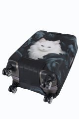 (My#85 Kedi Kara Tüy) VALİZ İÇİN KILIF