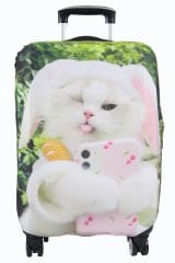 (My#84 Tavşan Kedi) VALİZ İÇİN KILIF