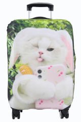 (My#84 Tavşan Kedi) VALİZ İÇİN KILIF