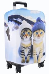 (My#83 Kedi Kar) VALİZ İÇİN KILIF