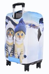 (My#83 Kedi Kar) VALİZ İÇİN KILIF