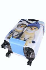 (My#83 Kedi Kar) VALİZ İÇİN KILIF