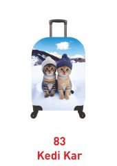 (My#83 Kedi Kar) VALİZ İÇİN KILIF