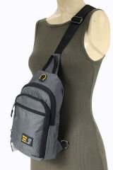 Seventeen 4980 Polyester Sırt, Göğüs Çantası - Body Bag Gri