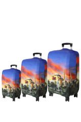 (My#120 Ayasofya / Hagia Sophia 2) VALİZLER İÇİN KILIF SETİ (KABİN ORTA VE BÜYÜK)