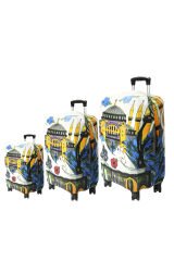 (My#121 Ayasofya / Hagia Sophia KEDİ) VALİZLER İÇİN KILIF SETİ (KABİN ORTA VE BÜYÜK)