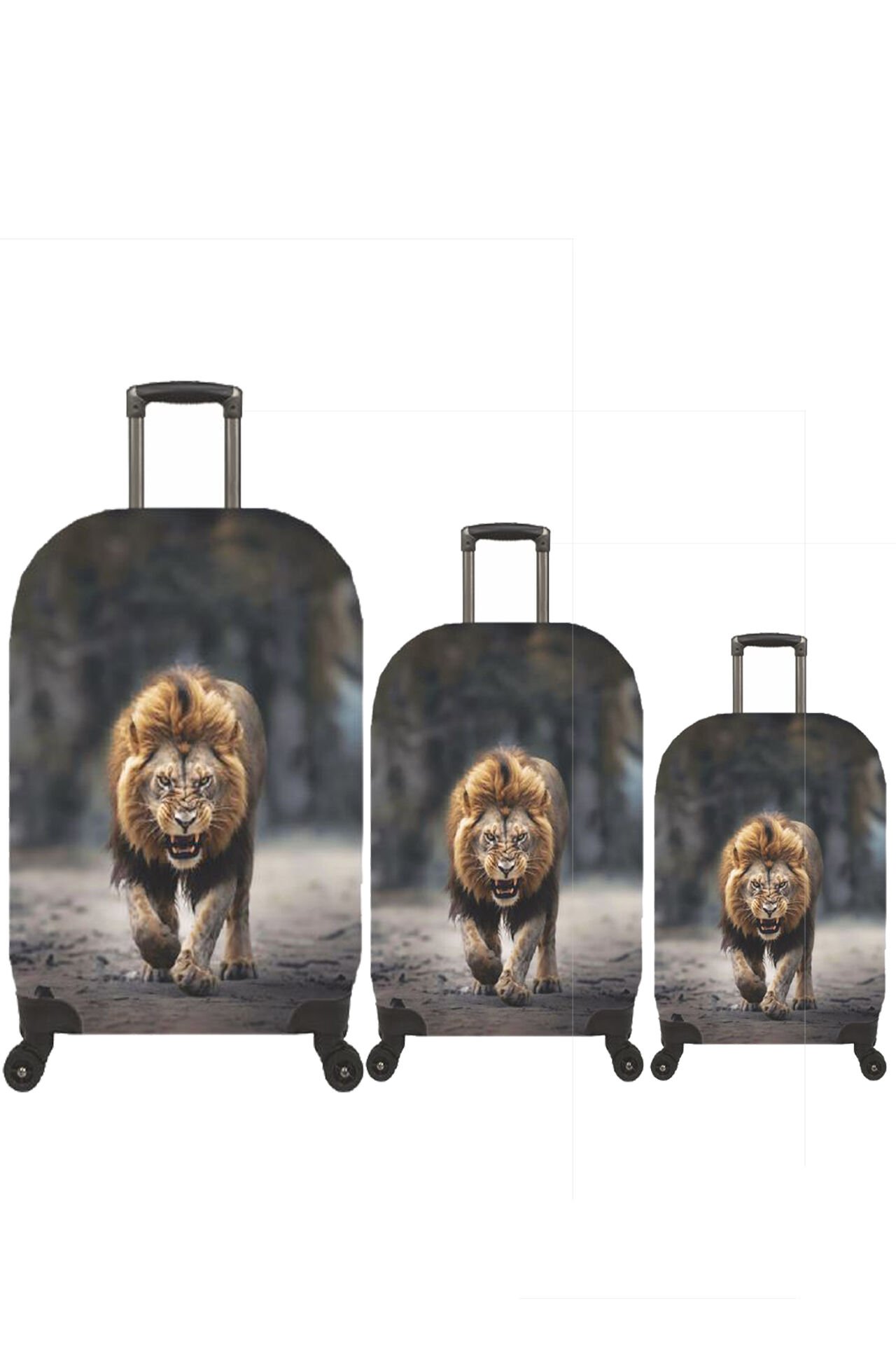 (My#88 Aslan) VALİZLER İÇİN KILIF SETİ (KABİN ORTA VE BÜYÜK)