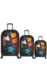 (My#86 Kedi Çete) VALİZLER İÇİN KILIF SETİ (KABİN ORTA VE BÜYÜK)