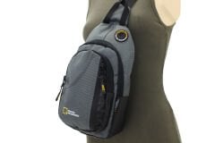 M 1021 Mega Bag Unisex Göğüs Çapraz Çanta, Body Bag Gri