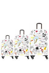 (My#36 Karışık) VALİZLER İÇİN KILIF SETİ (KABİN ORTA VE BÜYÜK)