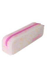 MUST 585643 Şeffaf Renkli Silikon Kalem Kutusu Şeffaf-Pembe