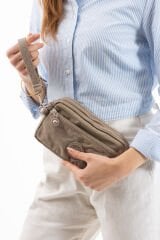 M 231 Mega Bag Krinkıl Kumaş Unisex El Omuz Çantası, Telefonluk (yatay), Clutch