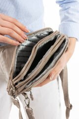 M 231 Mega Bag Krinkıl Kumaş Unisex El Omuz Çantası, Telefonluk (yatay), Clutch