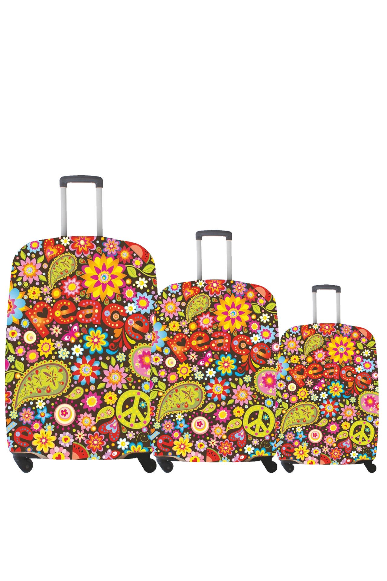 My 23 Peace VALİZ KILIFI / BAVUL KORUYUCU ÖRTÜSÜ Büyük, Orta, Kabin Boy Set