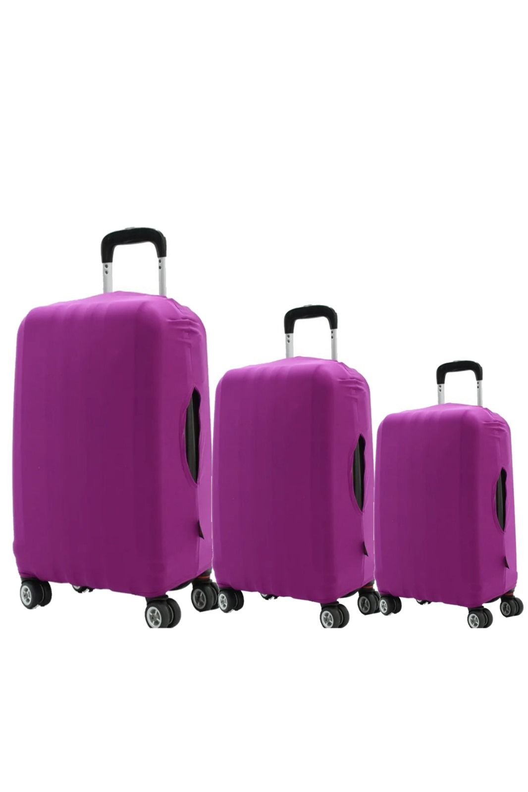 My Fuşya VALİZ KILIFI / BAVUL KORUYUCU ÖRTÜSÜ Büyük, Orta, Kabin Boy Set