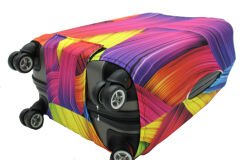 (My#06 Gökkuşağı) VALİZ İÇİN KILIF Pembe - Büyük Boy