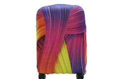 (My#06 Gökkuşağı) VALİZ İÇİN KILIF Pembe - Kabin Boy