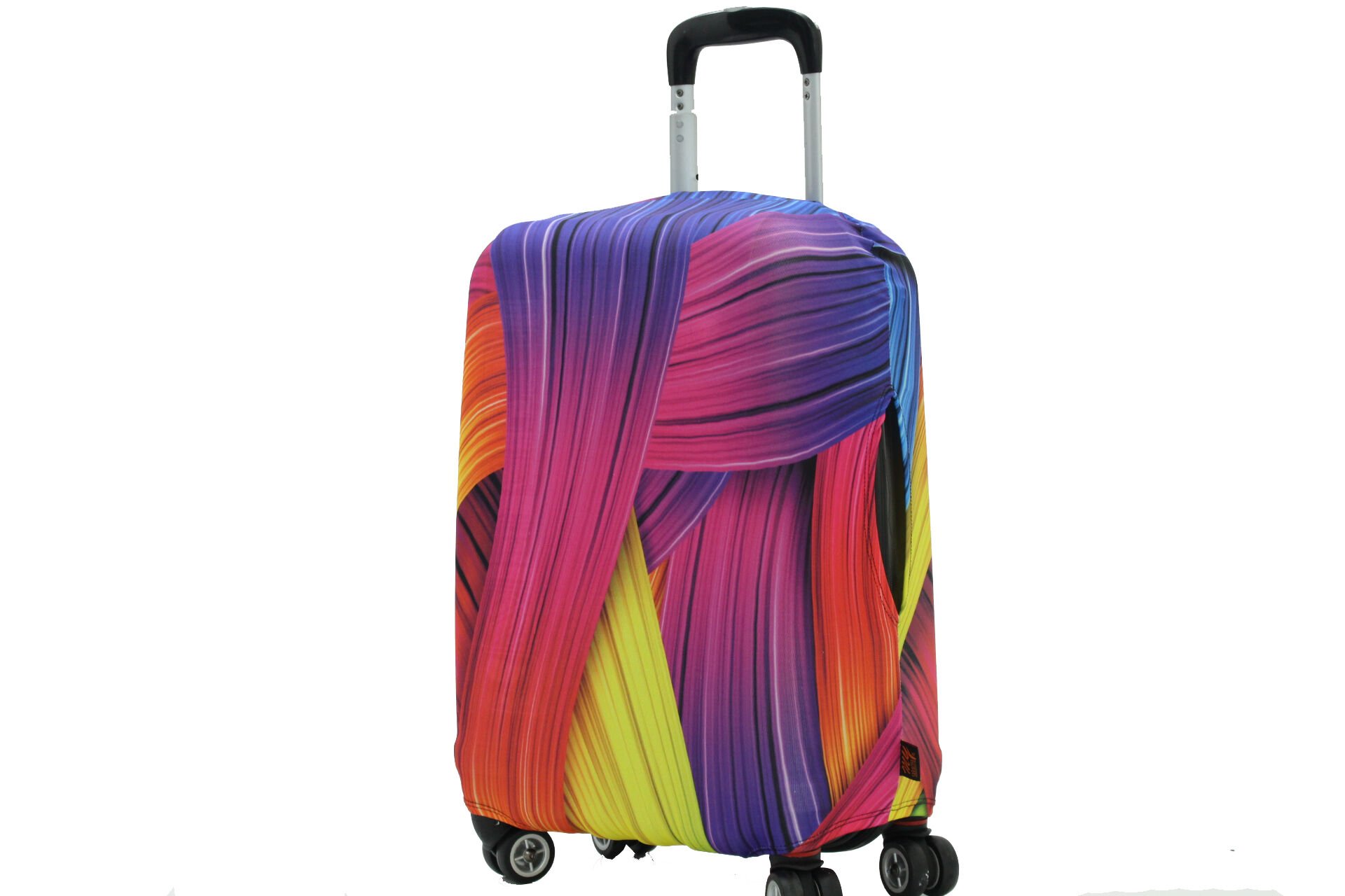 (My#06 Gökkuşağı) VALİZ İÇİN KILIF Pembe - Büyük Boy