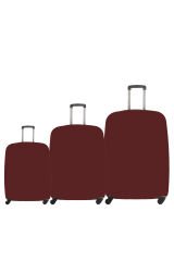 My Bordo VALİZ KILIFI / BAVUL KORUYUCU ÖRTÜSÜ Büyük, Orta, Kabin Boy Set