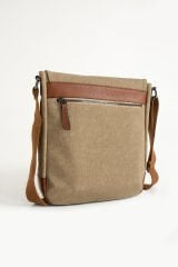 M 417 Mega Bag Unısex Kanvas Postacı Çantası Askılı Çanta Omuz Çanta Camel-Taba