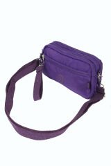 M 231 Mega Bag Krinkıl Kumaş Unisex El Omuz Çantası, Telefonluk (yatay), Clutch Mor