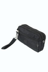 M 231 Mega Bag Krinkıl Kumaş Unisex El Omuz Çantası, Telefonluk (yatay), Clutch Siyah